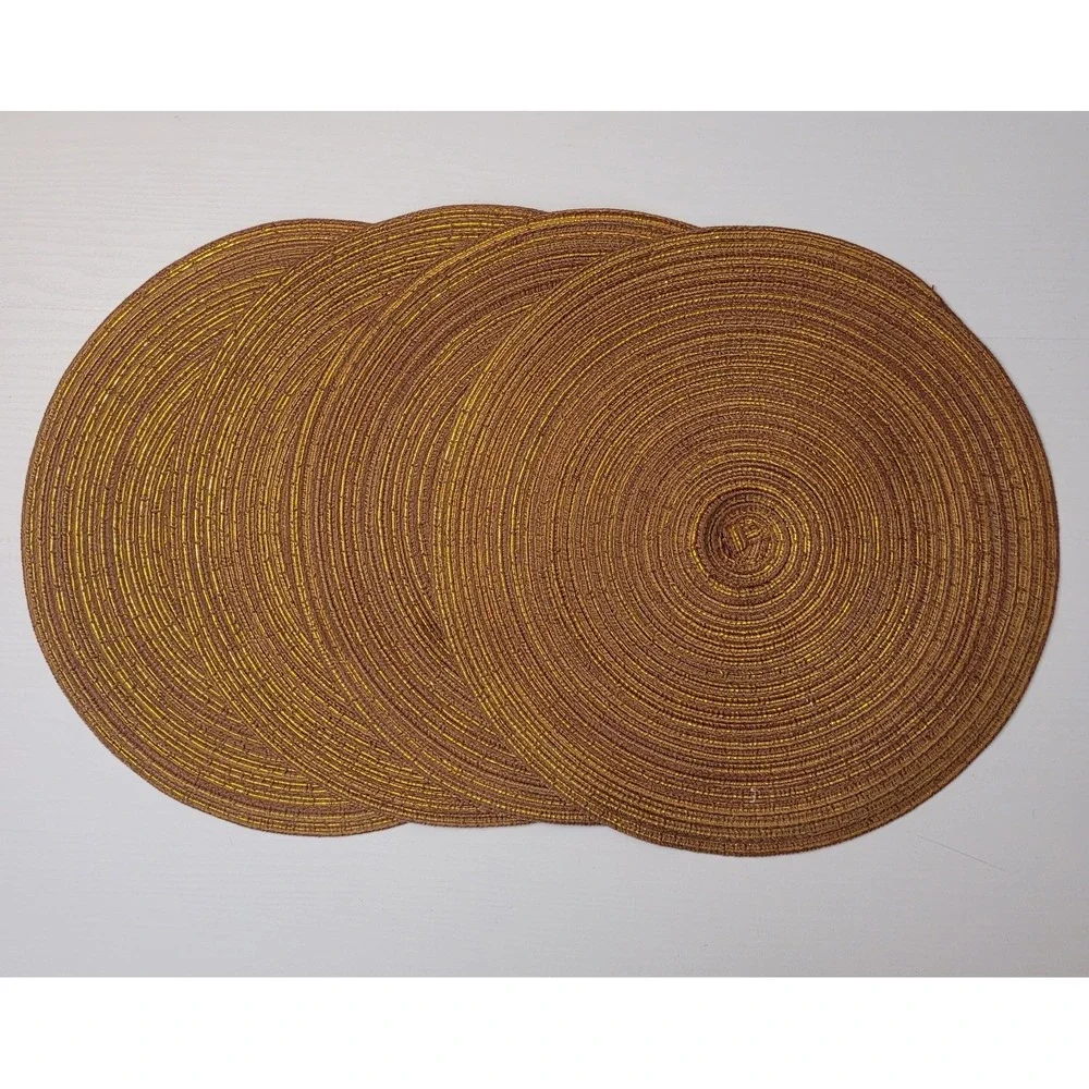 Set Of 4 Round Woven 15